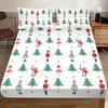 3pcs Christmas Nutcracker Printed Coreless Bed Sheet Set Multi Size Soft Bed Cover Bedroom Bedding Decoration Machine Washable