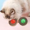 Cat Scratching Toy Corrugated Paper Cat Scratcher with Jingle Ball Interactive Cat Rattle Ball Scratcher for Boredom Relief