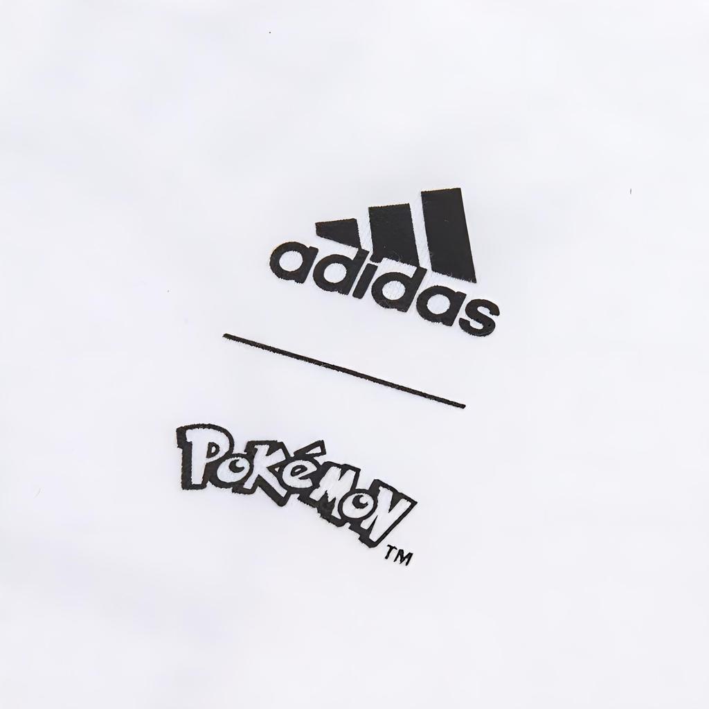 Adidas X Pokemon Nadrukowana Sportowa Bluza z Kapturem Męska Biała GN3000