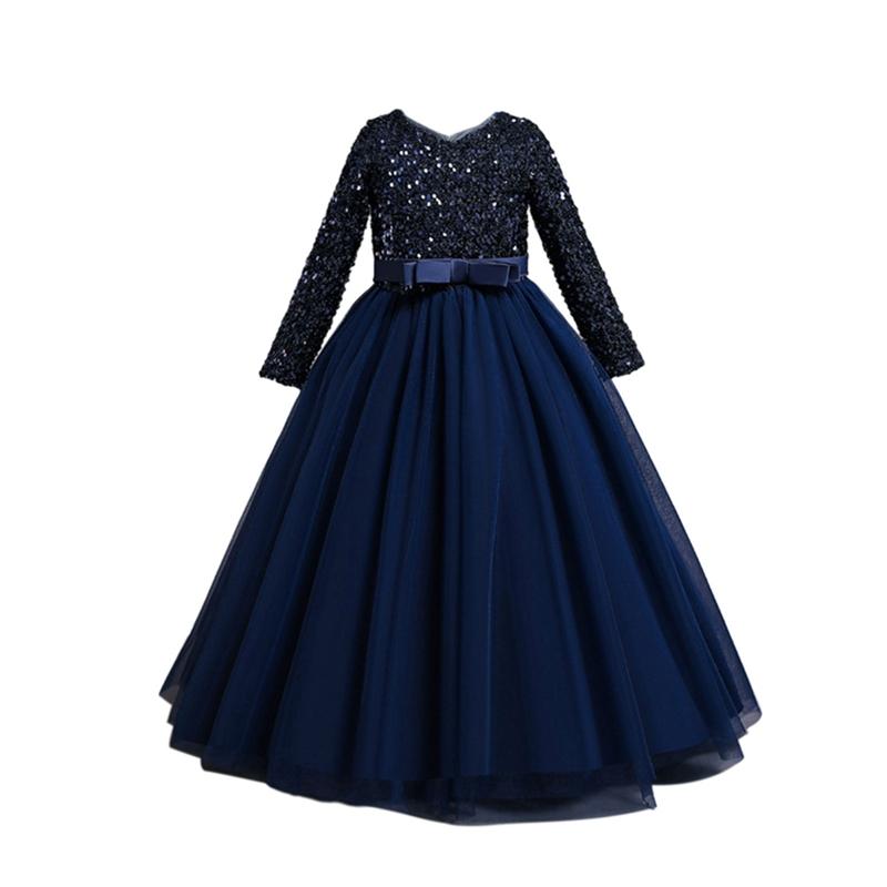 4-12 let Dětské Dívčí Šaty Roby Flitry Vystoupení Šaty Síťovaná Sukně