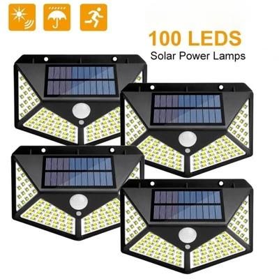 1/2/4/5/6 vnt 100 LED sieniniai šviestuvai lauko saulės lempa PIR judesio jutiklis saulės energija maitinamas saulės šviesos gatvės šviestuvas sodo dekoravimui