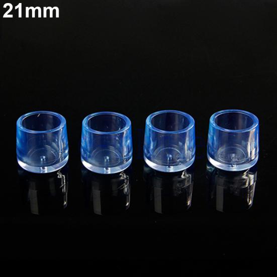 4 Pcs Transparent Rubber Furniture Table Chair Leg Floor Feet Cap Cover Protect