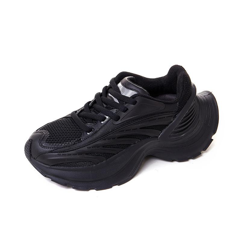 Single Net Breathable Pulse Shoes Women's Shoes Versatile Light Mecha Shoes Heightened Platform Sports and Leisure