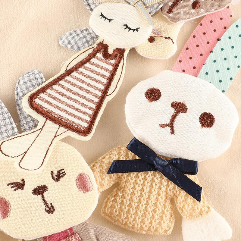 Embroidery Label Decorative Jewelry Doll Rabbit Three-dimensional Patch Sticker Clothing Accessories DIY Hand-embroidered Cloth Label