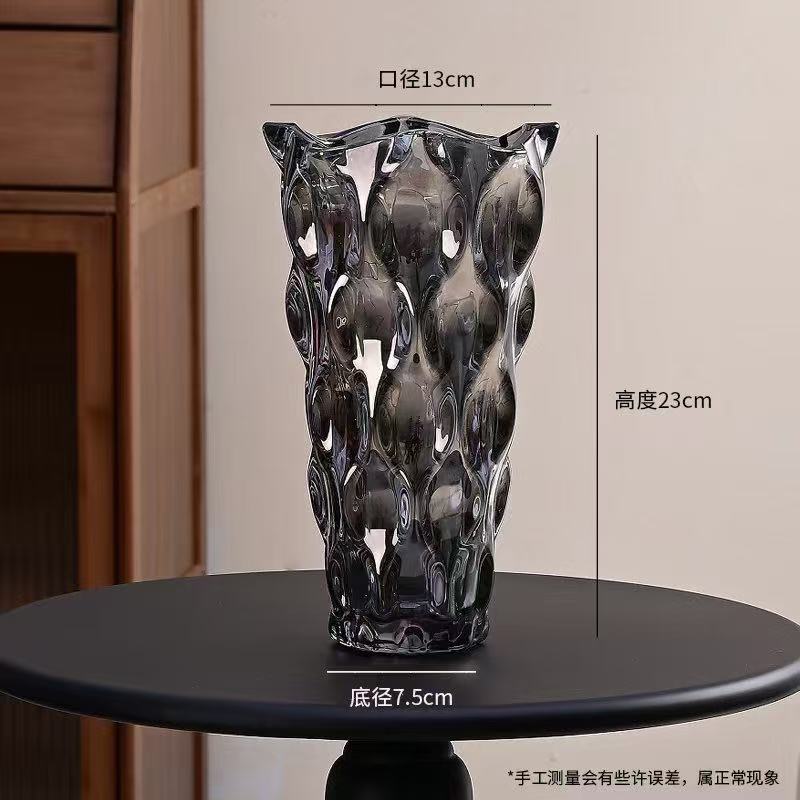 Large Size Luxury Crystal Glass Vase Creative Flower Arrangement European Sle Home Living Room Decoration Bottle