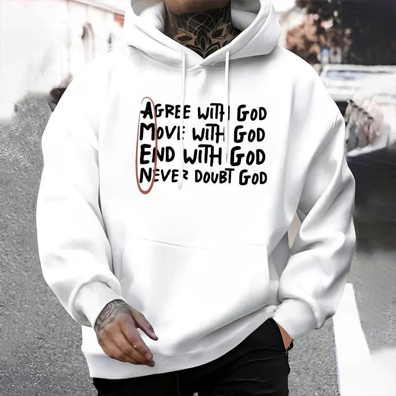 Men's Hooded Tracksuit Autumn Winter Casual Simplicity Fashion Sports Clothing Daily Sweatshirts with Printing Quality