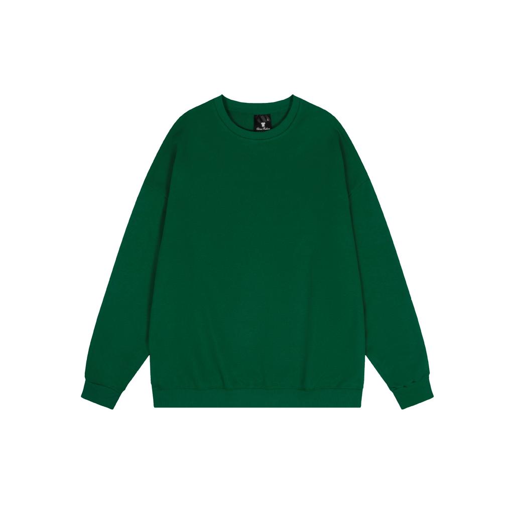 Basic Solid Color Fashionable Crew Neck Twill Sweatshirt Luxurious Relaxed-fit Versatile Unisex Long Sleeve Basic Streetwear Sweatshirt