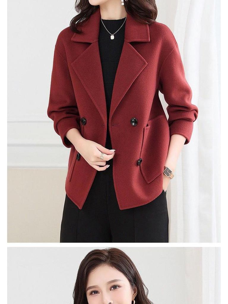 Petite Women's Versatile Woolen Jacket - Autumn/Winter Style