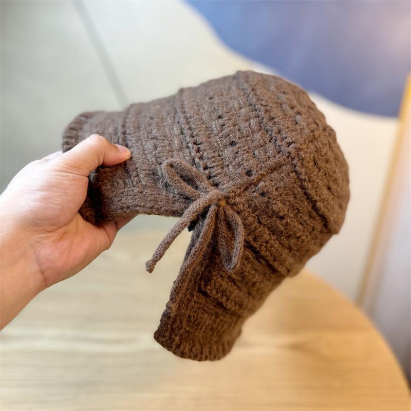 

Женская легкая панама - Эластичная посадка, Деталь с открытой спиной, для тепла осенью и зимой, на День благодарения и для повседневных нарядов ONE SIZE темно-коричневого