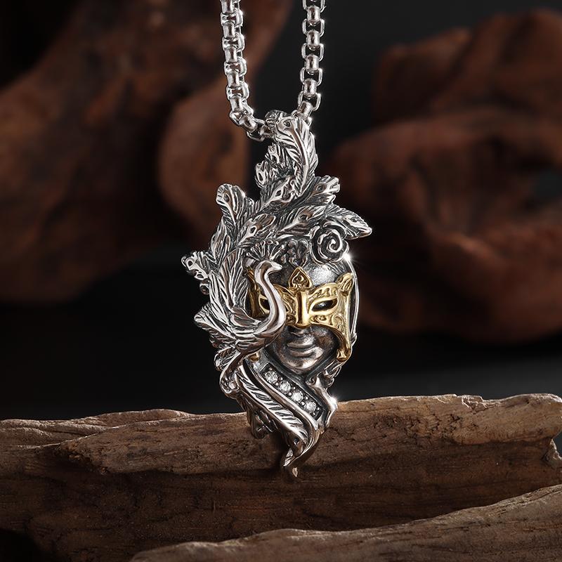 Exquisite Witch Broom Necklace Cute Magic Girl Pendant Men Women Rock Party Trendy Jewelry Halloween Gift