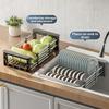 Retractable Drain Basket For Kitchen Sink Storage Basket For Washing Fruits And Vegetables Multifunctional Drain Rack