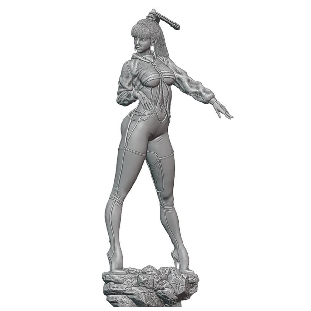 

1/24 3d Print Model Kit NSFW Sexy Girl Eve Racer Outfit Resin Figure Model Kit DIY Miniature Statue Unpainted Kit Toys