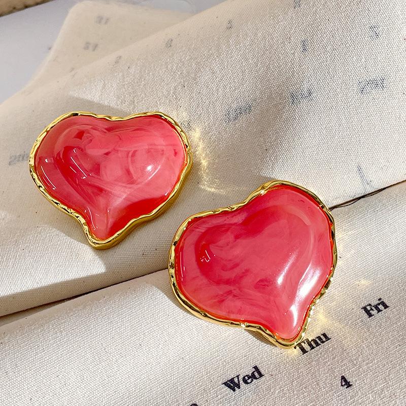 Fashion Classic Pink Color Crystal Enmale Earrings For Women Girls Exquisite Design Pendant Flower Ear Rings Jewelry Accessories