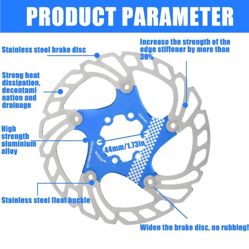 140mm/160mm/180mm Bicycles Floating Brake Disc Bicycles Brake Pad Cycling Accessory Mountain Bicycles Disc Brake Rotor