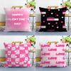 Home Decor Happy Valentine's Day Pixel Love Pattern Pillow Pattern Cushion Cover Suitable for Sofa Bedroom Car Pillow Cover
