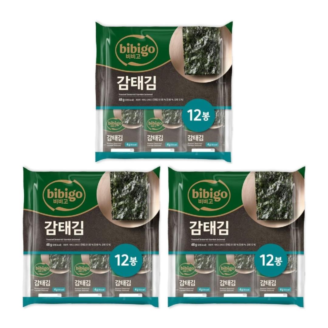 

Bibigo Seasoned Laver with Gamtae 48g (4g x 12 Packs) (3 Options) # 4g x 36 packs