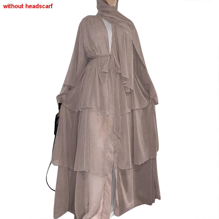 

Дубай, Турция, арабское элегантное кимоно для женщин, мусульманское однотонное 3-слойное открытое исламское платье, мусульманские платья, Абая s