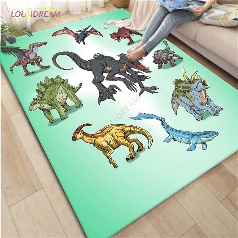 Jurassic Park Dinosaur Pattern Carpet Anti-Skid Area Floor Mat Rug Non-slip Mat Dining Room Living Room Soft Bedroom Carpet