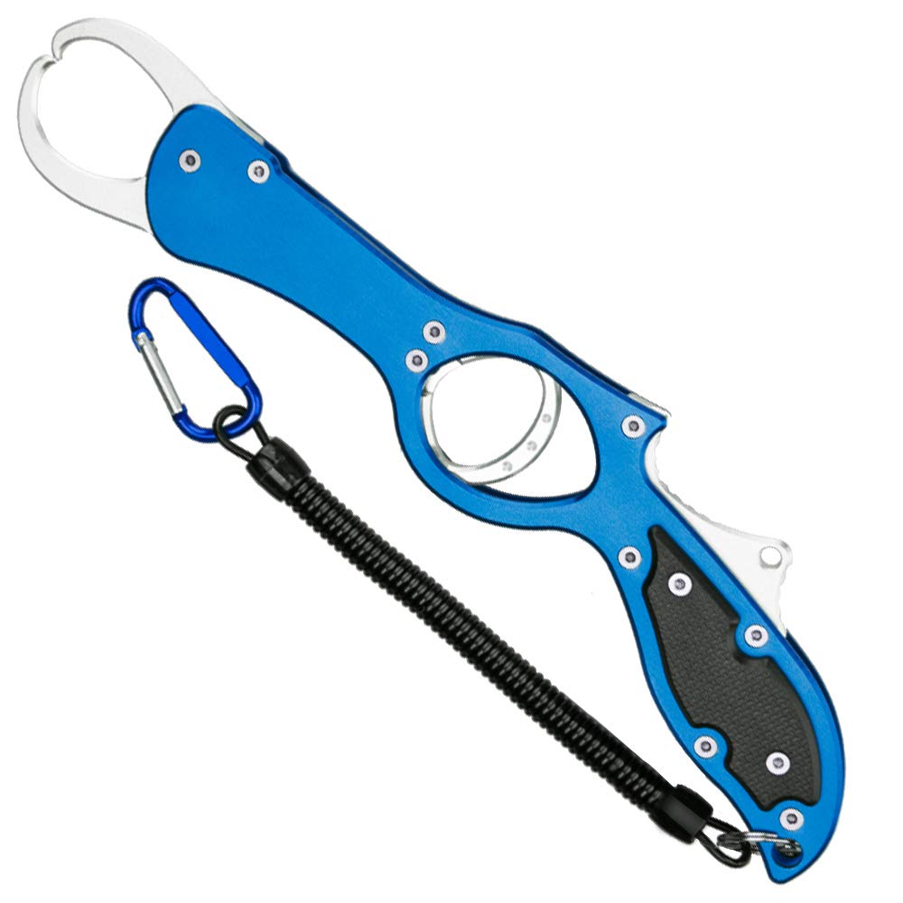 Zitrades Fish Fish Fish Aluminum Ultra with Safety Rope Grip, Catcher, Grabber, Alloy, Lightweight, (Blue)