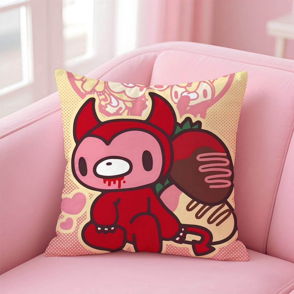 Cartoon G-GloomyS Bear Cushion Cover Home & Car Multi-Scene Pillow Cover - Reversible, Soft & Durable for Daily Use