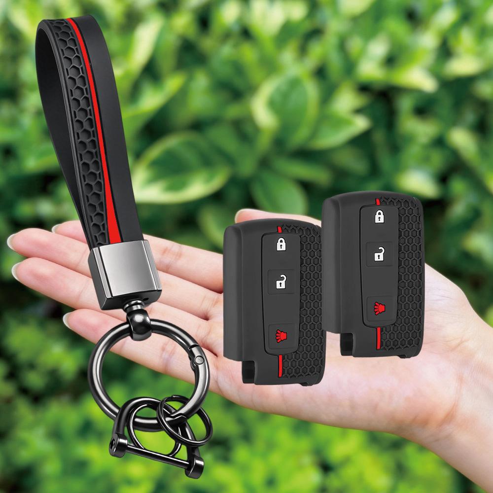 Keychain Silicone Car Remote Key Cover Key Fob Accessories Case for TOYOTA Corolla Verso 2004 2006 2007 Prius Gen 20 2005 2008