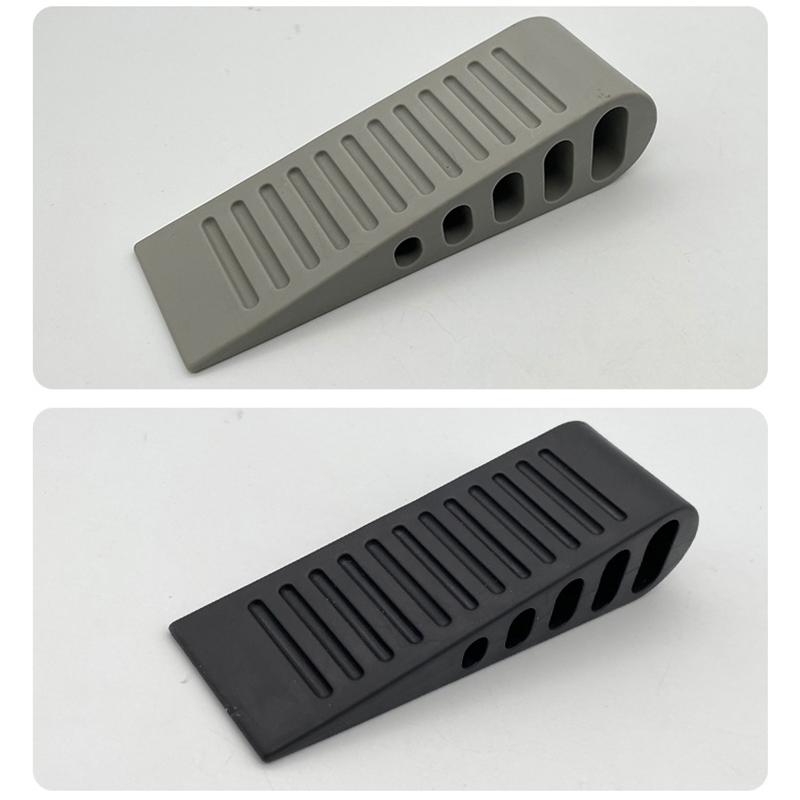 Rubber Door Stopper Reusable Shock Absorbent Block Wedge Doorstops Door Handle Stopper Home Office Door Anti-Collision Stopper