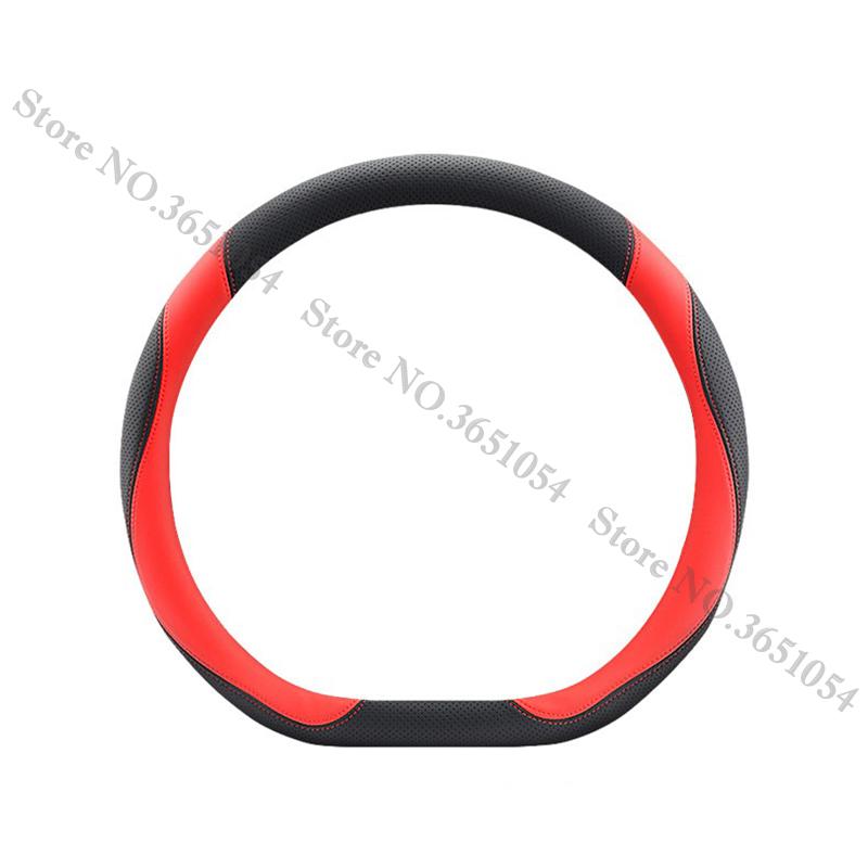 For Nissan Versa Tiida Sylphy Terranno Terra Altima Ultrathin Napa Leather Car Steering Wheel Cover Breathable Car Handle Covers