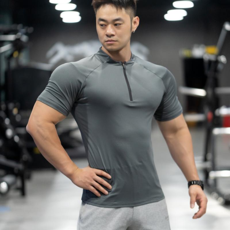 

Новая мужская рубашка поло из чистого хлопка с приспущенными плечами, высококачественная, свободная посадка для фитнеса, универсальная для ежедневных упражнений, повседневная, с короткими рукавами XXXL темно-серого