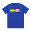 Kawaii Nyan Rainbow Cat Funny Meme Tshirt Unisexs Unisex Clothing Fashion Casual Cotton Tshirts Harajuku Short Sleeves T Shirts