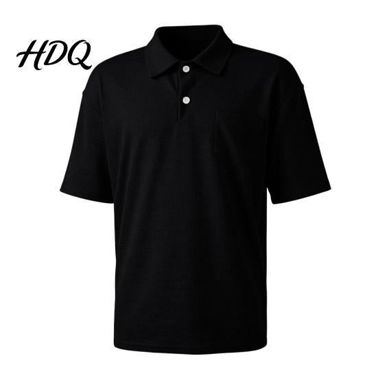 Men T-shirt with Buttons Golf Shirt Short Sleeve Collared T-Shirt Summer Tee