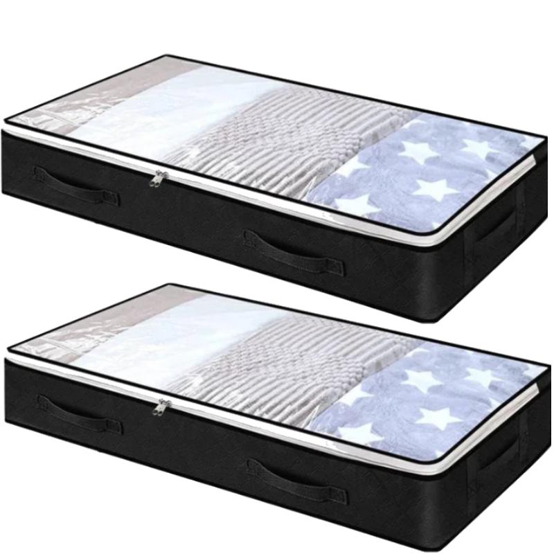 Under Bed Storage Bag For Portable Foldable Quilt Bags Wardrobe Clothes Organizer Storage Box Dustproof Organizer Large Capacity