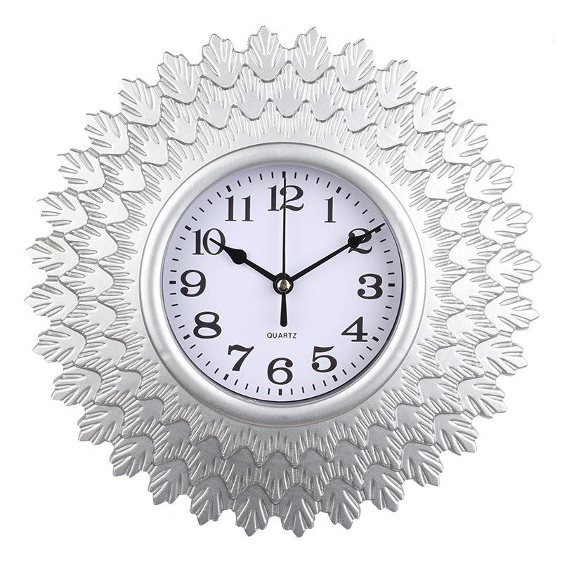 

Креативные декоративные часы, Бесшумные художественные часы для ресторана, Новые настенные часы в стиле легкой роскоши для гостиной, Современный минимализм для дома Silver 4