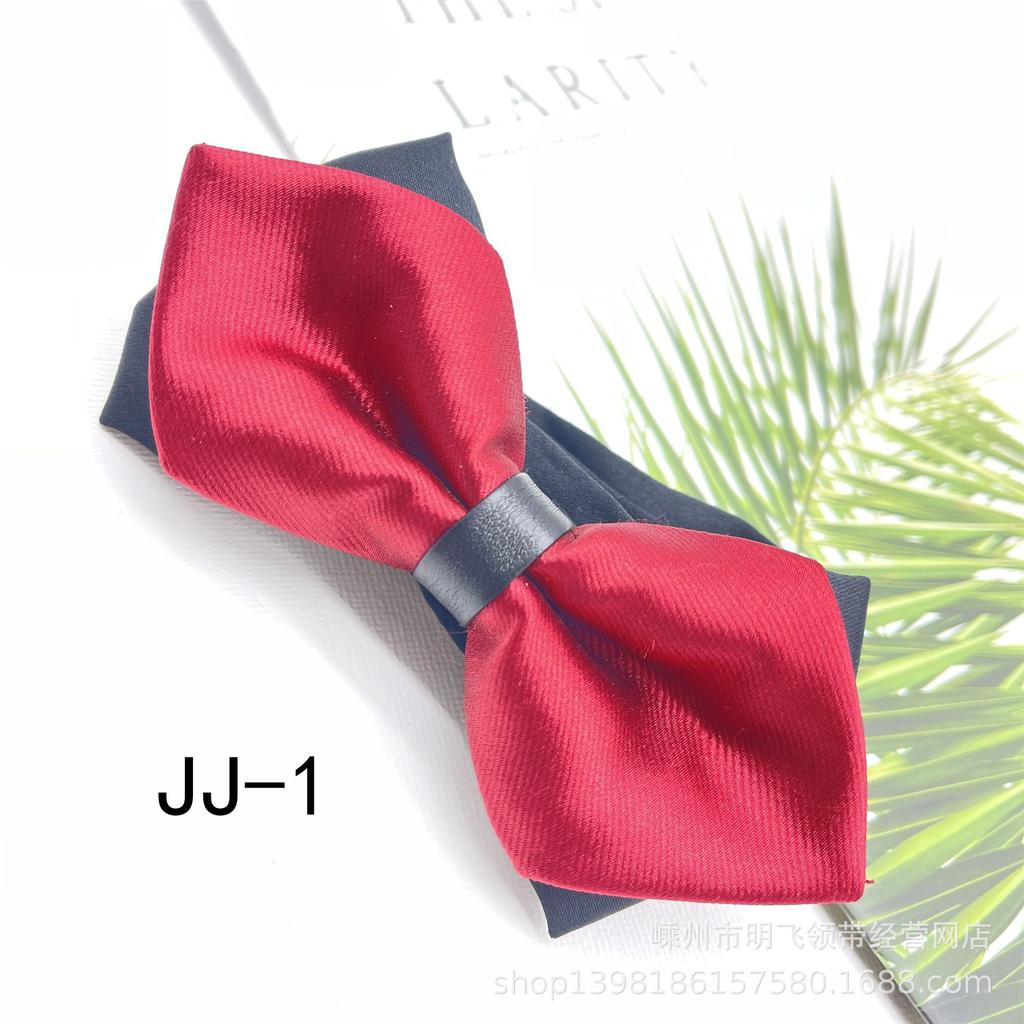 Pointed Wedding Bow Tie - Elegant English Fashion for Groom's Formal Wear