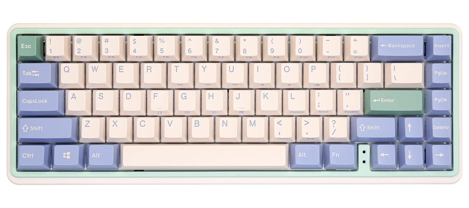

Varmilo Gaming Keyboard Green Minilo Eucalyptus Wired 67 ANSI Keyboard VXH67A046SL [Wired USB]