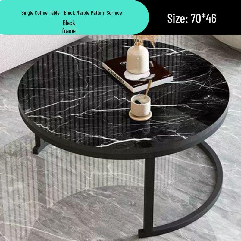 Round Light Luxury Coffee Table for Small Living Spaces