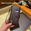 Car PU Leather Vintage Snap Closure Clutch Bag Storage Pouch For Lada Priora Sedan Sport Kalina Granta Vesta Niva Largus Vaz