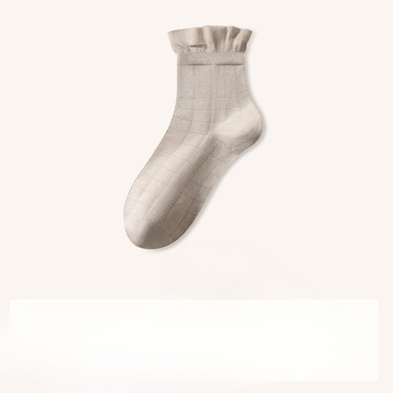 Autumn and Winter Thickened Socks, Women's Mulberry Silk Mid-calf Socks, Loose Boneless Socks for Postpartum Women
