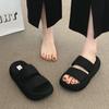 Damen Sandalen mit dickem Absatz Sommer Outdoor Bekleidung 2025 Neu Hohe Qualität Einfach Stilvoll Abriebfest Strand Sandalen