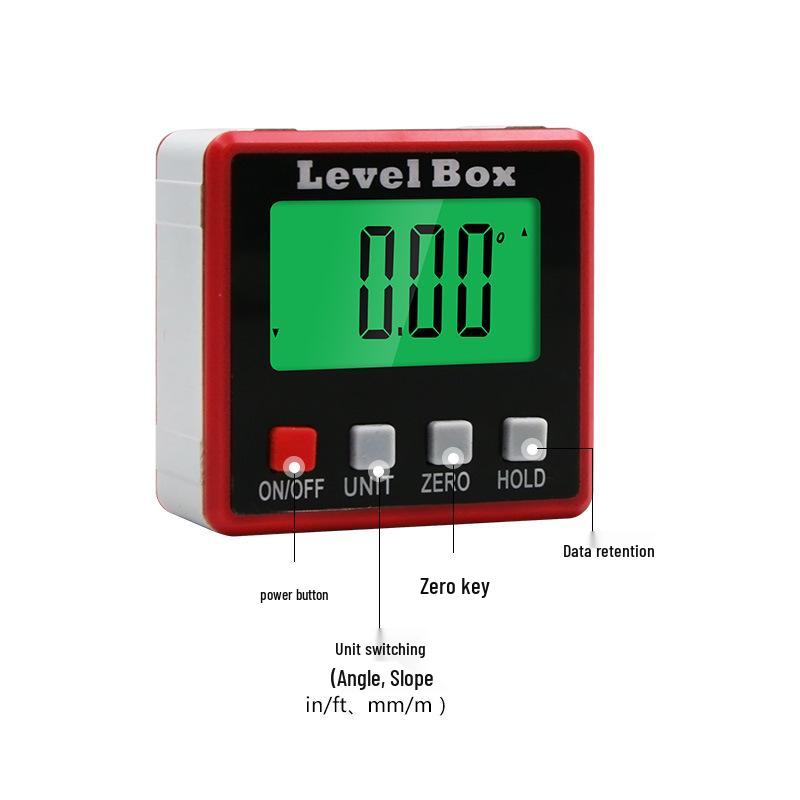 Digital Inclinometer with Backlight and Strong Magnetic Base
