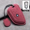 Suede Leather Car Key Case Cover Shell Fob For BMW X1 X3 X5 X6 X7 1 3 5 6 7 Series G20 G30 G11 F15 F16 G01 G02 F48 Car stickers x3
