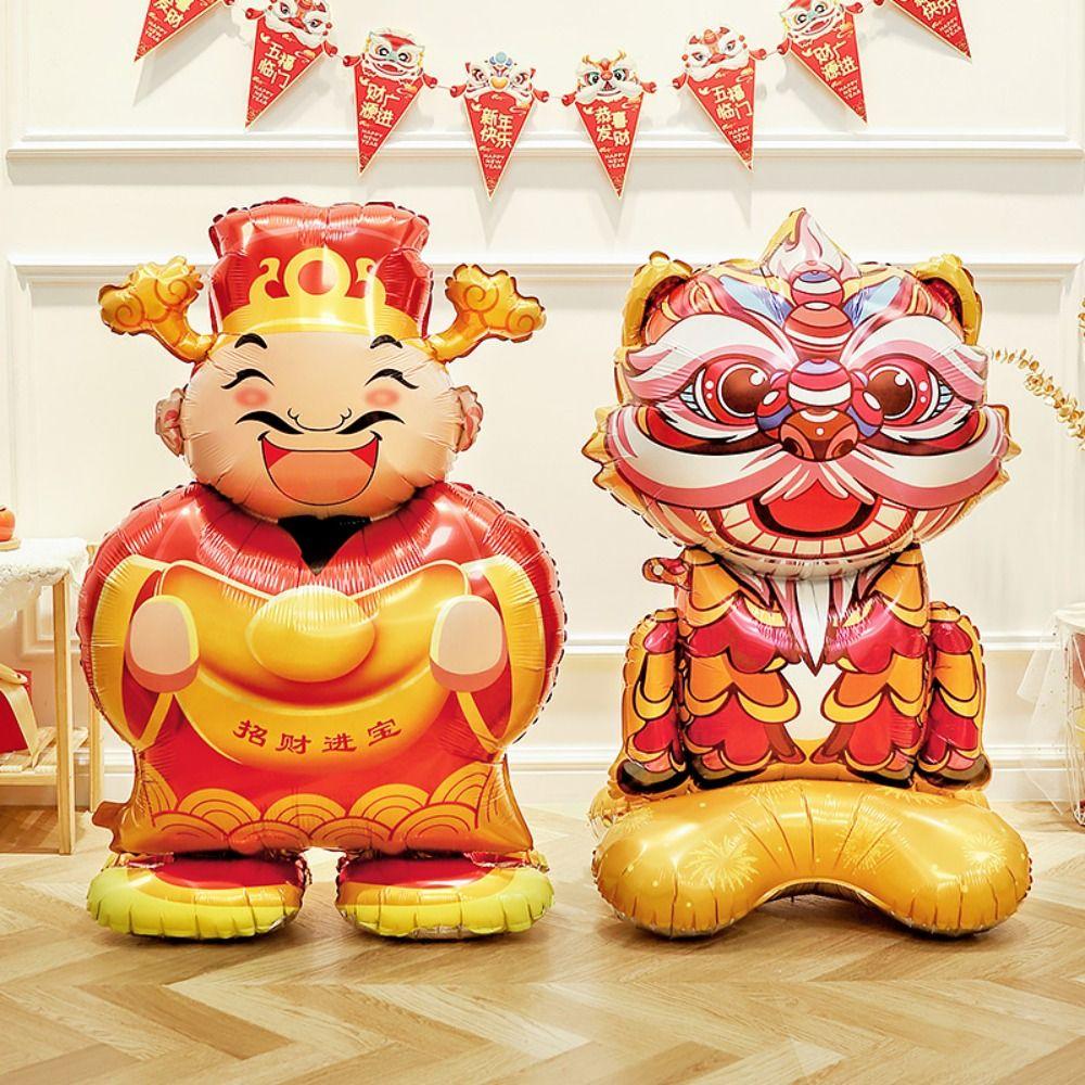 Chinese Style Spring Festival Aluminum Film Balloon Maroon Blessing Bag Balloons  Spring Festival