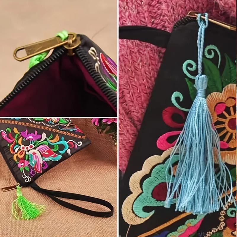 Ethnic Style Envelope Bag For Women Handbags Female Phone Purse Retro Fashion Embroidered Wristlet Bags Wallet Sac À Main