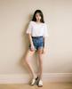 Wubi Women's High-Waisted Korean Style Denim Shorts for Summer