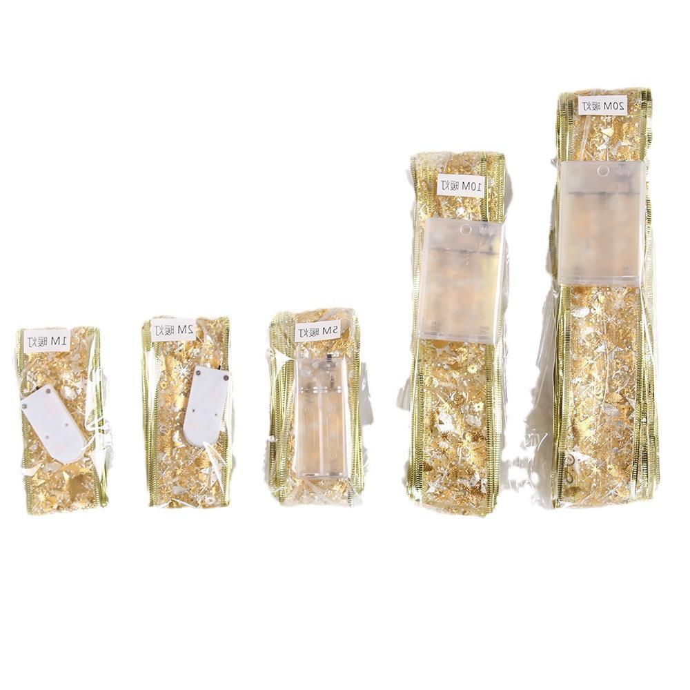 LED víla stuha světla vánoční dekorace ozdoba na vánoční stromeček Mašle Světla Řetězec Navidad Natal Home Decor