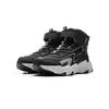Li Ning Kids Fashion Non-Slip Shock Absorbing Warm High-Top Casual Shoes Kids Sneaker Black Gravel-Gray YKCU186-33