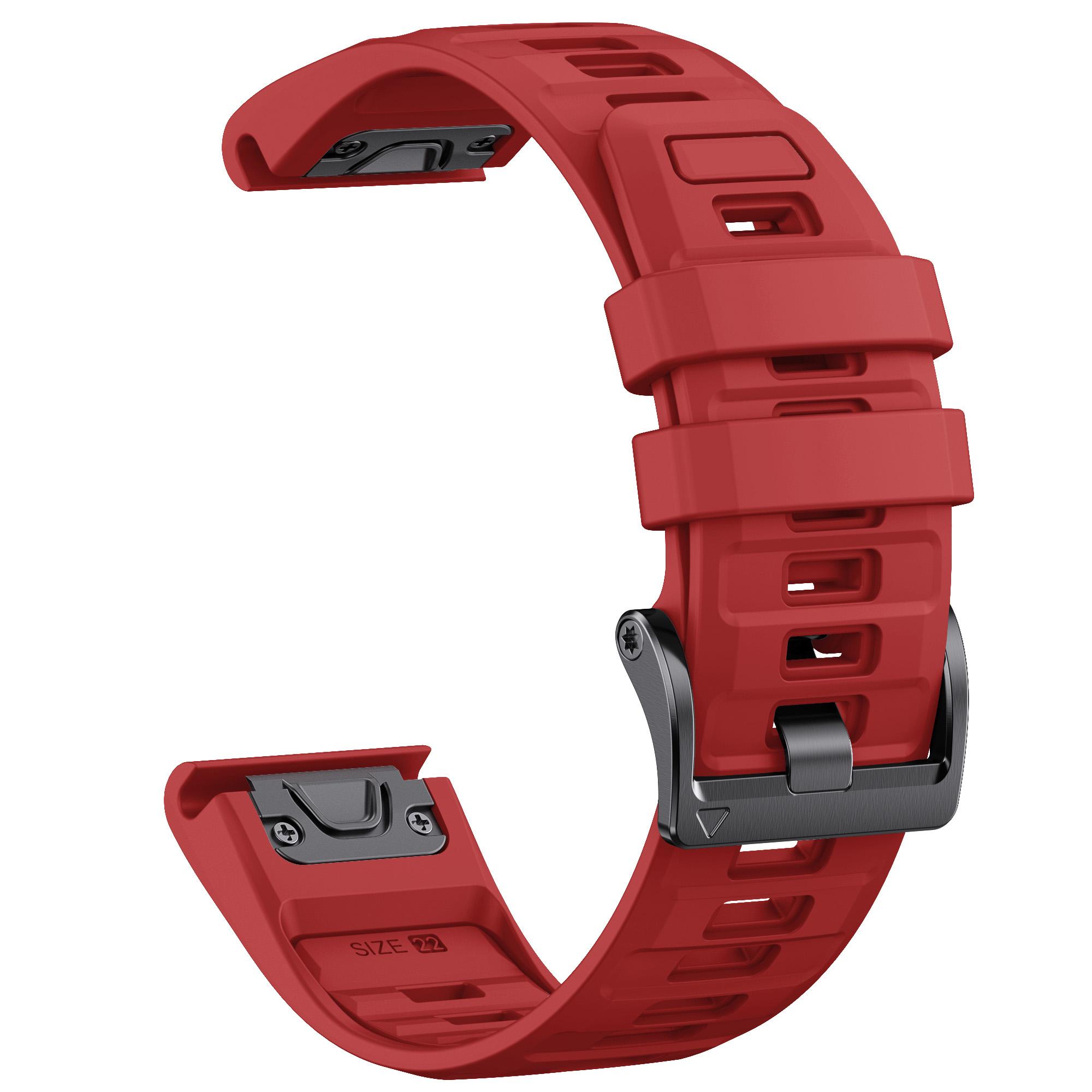 

Швидкознімний 26 мм 22 мм двоколірний силіконовий ремінець для Garmin Fenix E 8 7X 7 6 6X/Epix Pro Gen 2 51 мм 47 мм/Аксесуари для ремінця Tactix 22mm-Epix Pro 47mm червоний