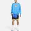 Nike Standard Issue Patterned Print Loose-Fitting Crewneck Sweatshirt Men Sweatshirt Blue DJ3025-446