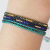 Fashion Minimalist Bohemian Vintage Bead Rainbow Handmade Woven Couple Bracelet