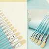 Bristle Filbert Brushes Round Head Duck Tongue Brush 12 Pcs Set  Hard Hair Art Brushes for Oil Gouache Watercolor Acrylic Painting