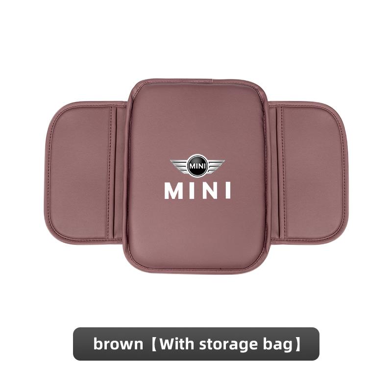 Leather Car Emblem Armrest Pad Storage Box Elbow Support Mat For Mini Cooper JCW F54 F55 F56 F57 F60 R50 R52 R53 R55 R56 R57 R58 Gzpxv22